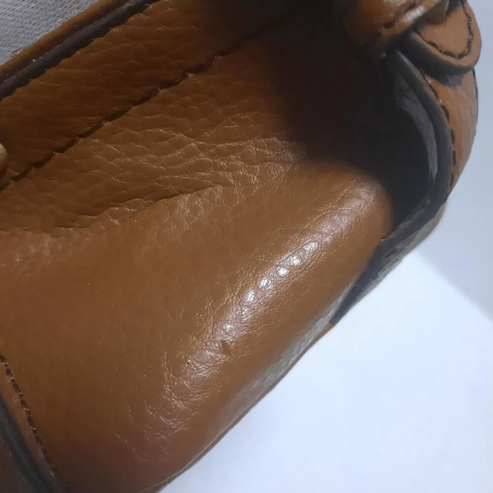 Etienne Aigner Signature Canvas Leather Satchel Shoulder Bag Brown Tan Monogram